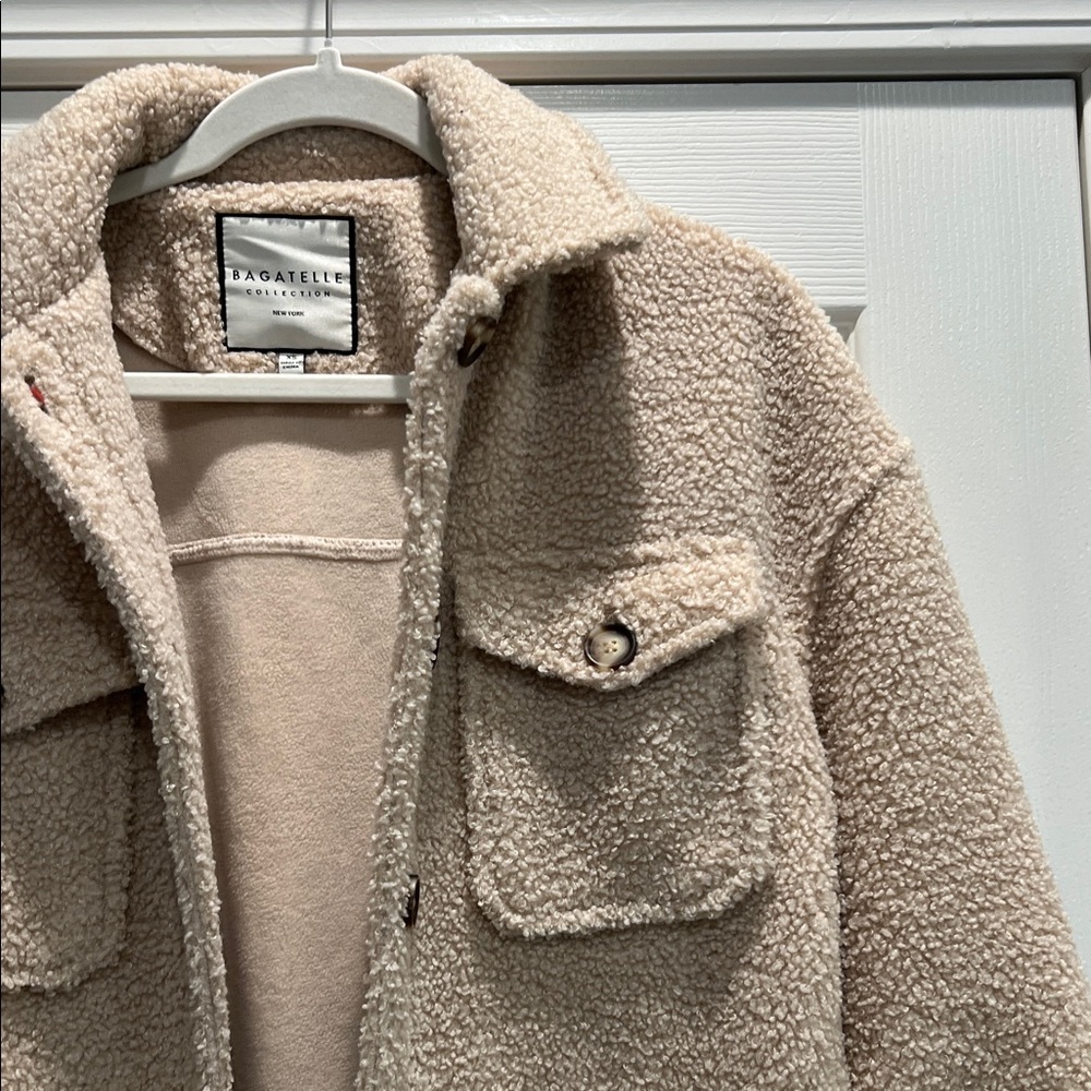 Bagatelle Cream Sherpa Jacket - Picture 4 of 8